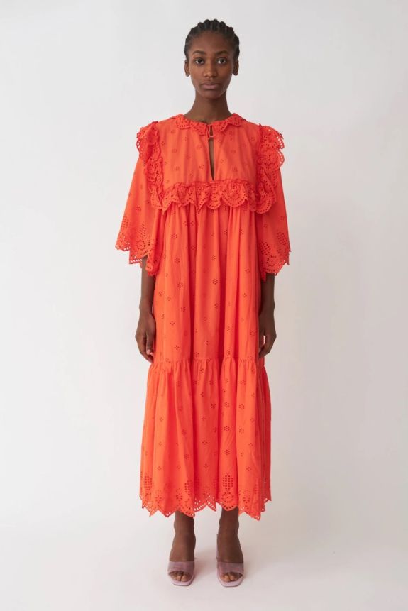 Barbara Joe Dress Orange Red