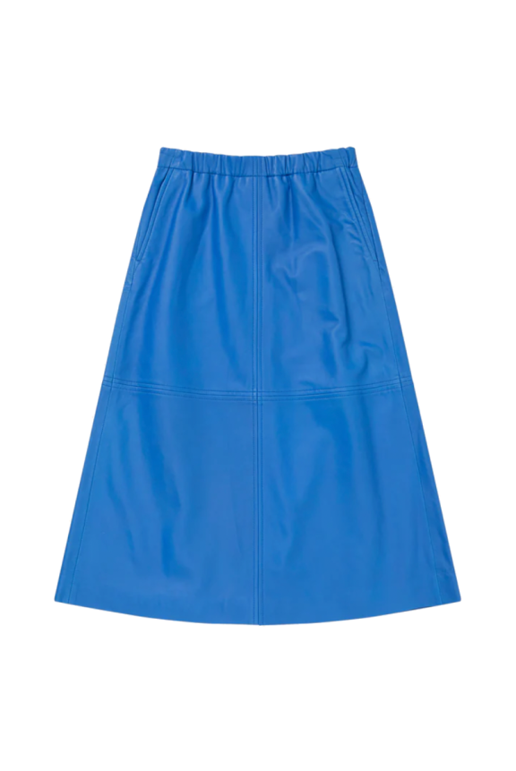 Turquoise deals leather skirt