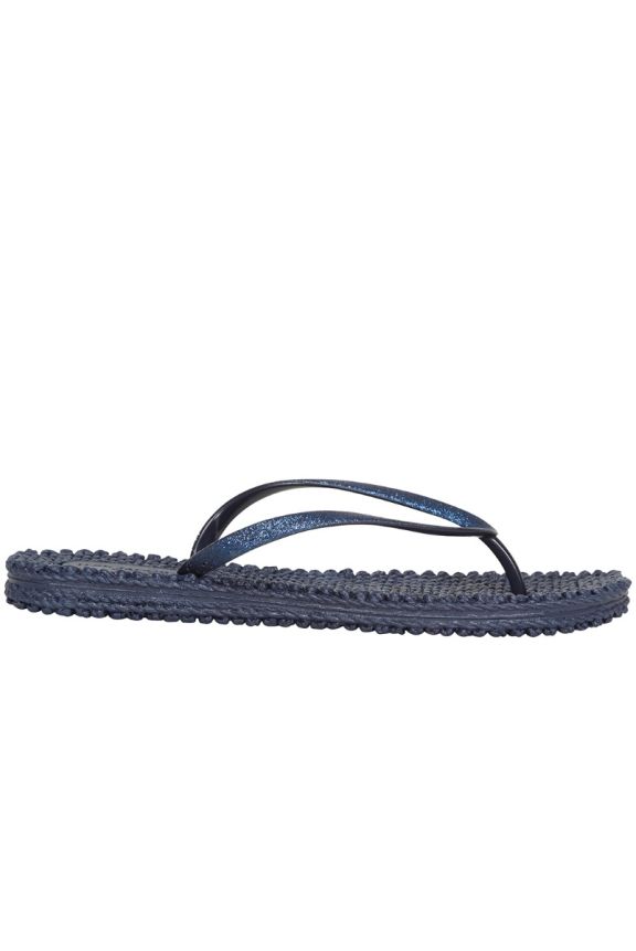 Cheerful Glitter Flip Flops Indigo