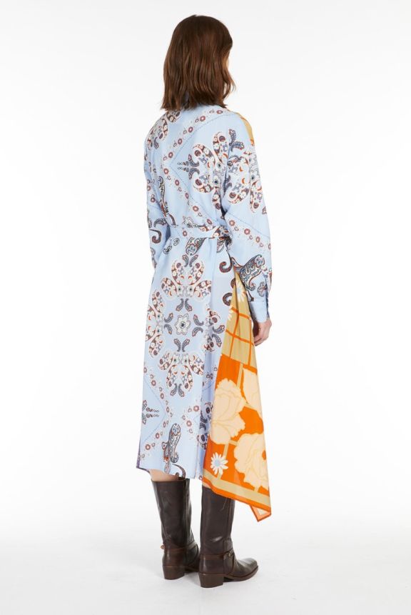 Samaria Silk Shirt Dress Pastel Green