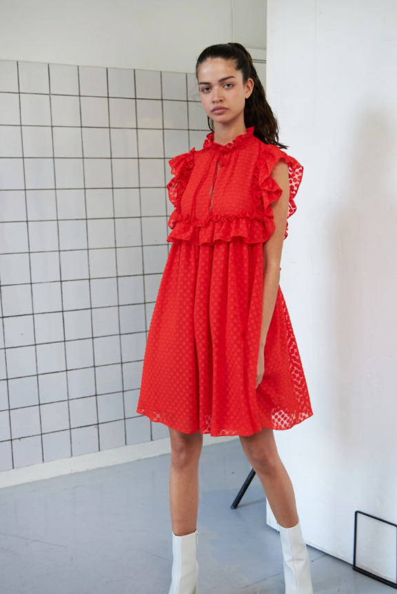 Lela Dress Chocking Red