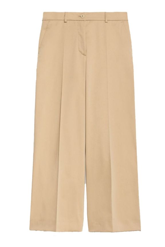 Satin cropped trousers hotsell