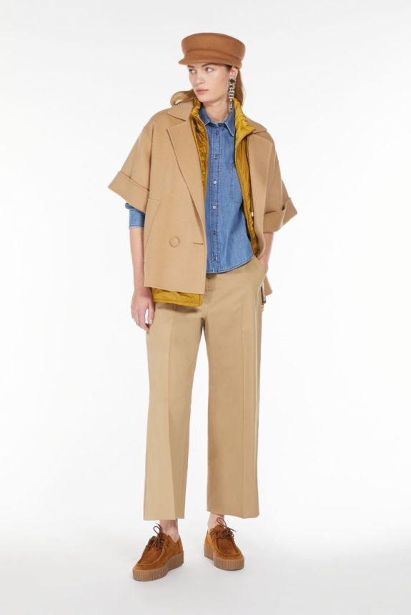 Satin cropped trousers hotsell