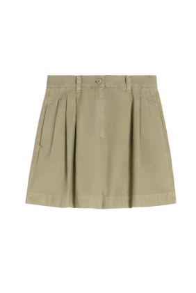Armonia Cotton Panama Bermuda Shorts - Olive Green