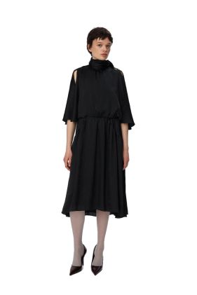 Butterfly Sleeved Dress - Black