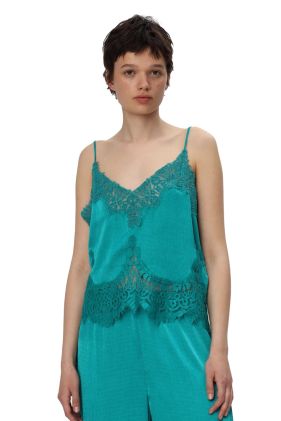 Under Layer Lace Top - Emerald