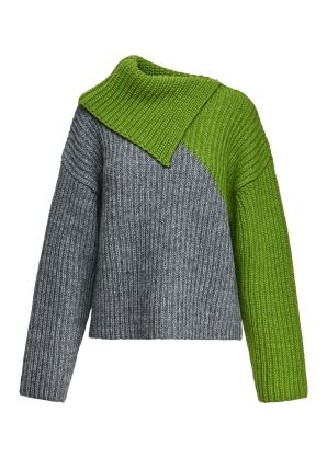 Kolorama Two-Tone Wool-Blend Sweater - Grey
