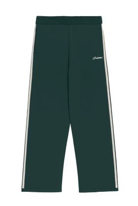 Varsity Knitted Track Pants - Dark Green