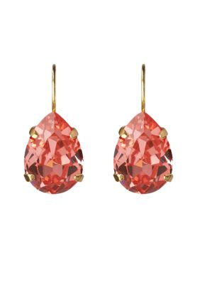 Mini Drop Clasp Earrings - Gold/Rose Peach