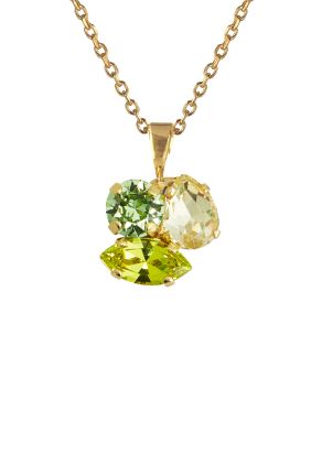 Ana Necklace - Gold/Lime Combo