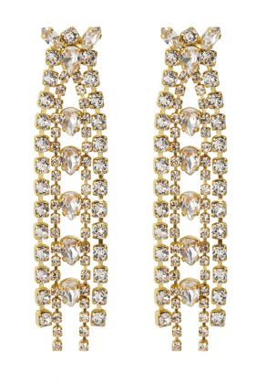 Petite Penelope Earrings - Gold/Crystal