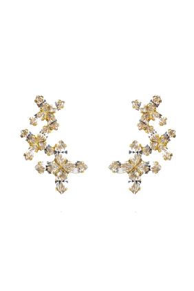 Multi Star Cuff Earrings - Gold/Crystal