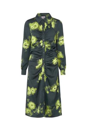 Abira Dress - Green Margot Flower