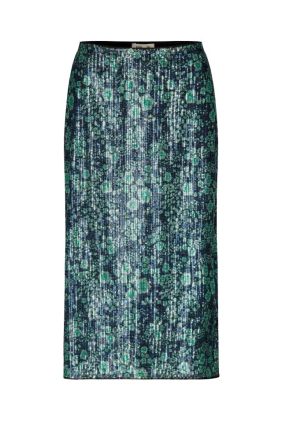 Jolette Skirt - Green Sequince Flower