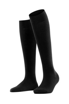 Soft Merino Knee-high Socks - Black