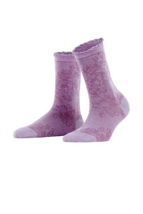 Gentle Socks With Ruched Cuffs - Lavender