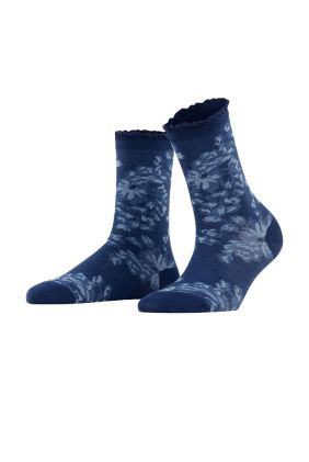 Gentle Socks With Ruched Cuffs - Night Blue