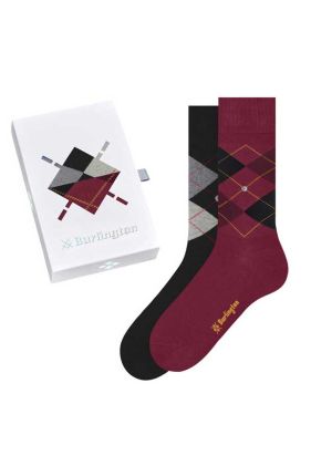 Basic Gift Box Mens Socks - Red & Black
