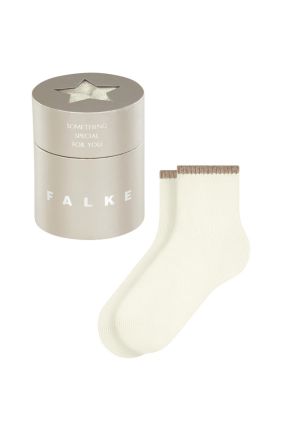 Cosy Plush Star Box Short Socks - Wool White