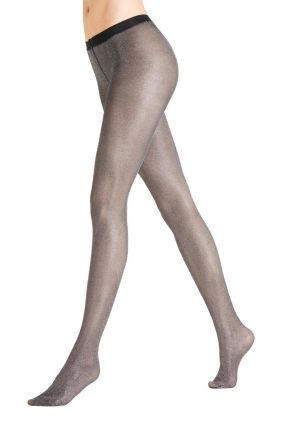 Highshine 30 DEN Tights - Black/Silver