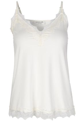 Billie Strap Top With Lace - Ivory