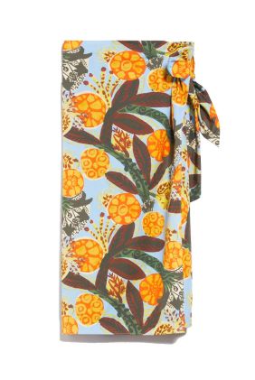 Fiore Cotton Skirt - Light Blue