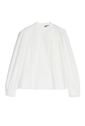 Laringe Cotton Poplin Blouse - White