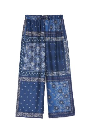 Pomez Pure Silk Trousers - Ultramarine