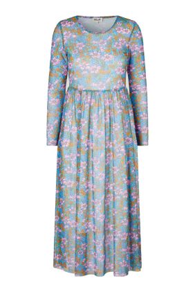 Junia Dress - Blue Flowerscape