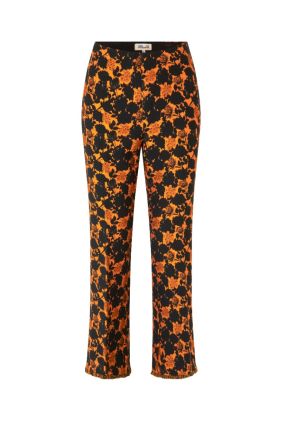 Nenne Trousers - Orange Black Flower