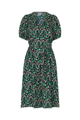 Azalia Dress - Black Dandy Flower