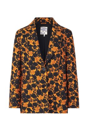 Bia Blazer - Orange Black Flower