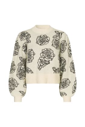 Cherika Sweater - Creme Embroidery