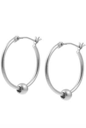 Essentials Be a Star Earrings  - Matt Silver 2cm