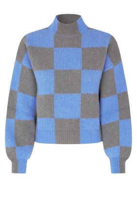 Adonis Sweater - Alaskan Blue Check