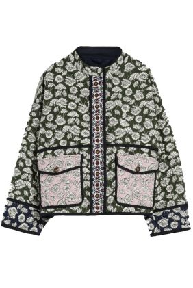 Arizia Quilted Cotton Jacket - Khaki Dahlia