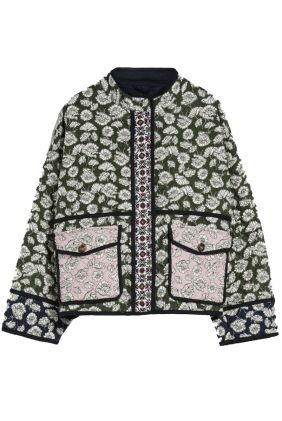 Arizia Quilted Cotton Jacket - Khaki Dahlia