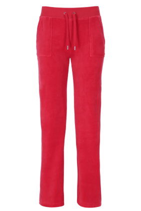 Del Ray Classic Velour Pocketed Bottoms - Astor Red