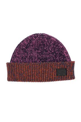 Flecked Beanie Hat - Purple