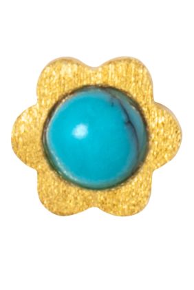 Blomst One Piece Gold Plated - Turquoise