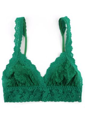 Signature Lace Crossover Bralette - Green Envy
