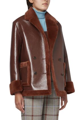 Faux Leather Jacket - Tan