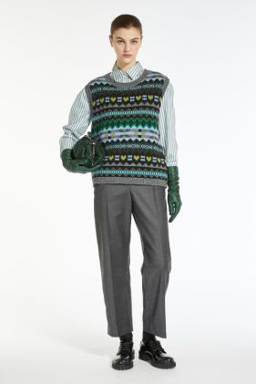 Cambra Wool Flannel Trousers - Dark Grey