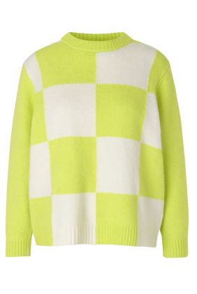 Cecilee Sweater - Lime Check SUSTAINABLE