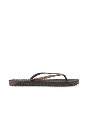 Cheerful Glitter Flip Flops - Prune