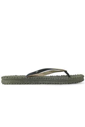 Cheerful Glitter Flip Flops - Army