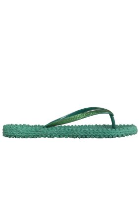 Cheerful Glitter Flip Flops - North Green