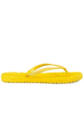 Cheerful Glitter Flip Flops - Yellow