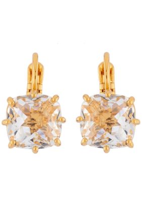 Square Crystal Clip-On Earrings