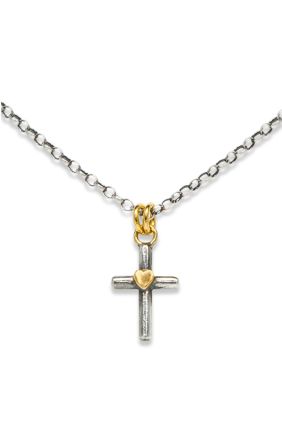 Tiny Cross Necklace - 18 Inch Chain